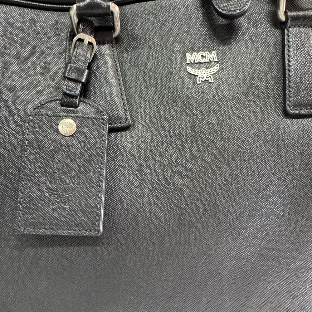MCM Black Leather Men's/Women’s Laptop/Briefcase Bag - Picture 12 of 16